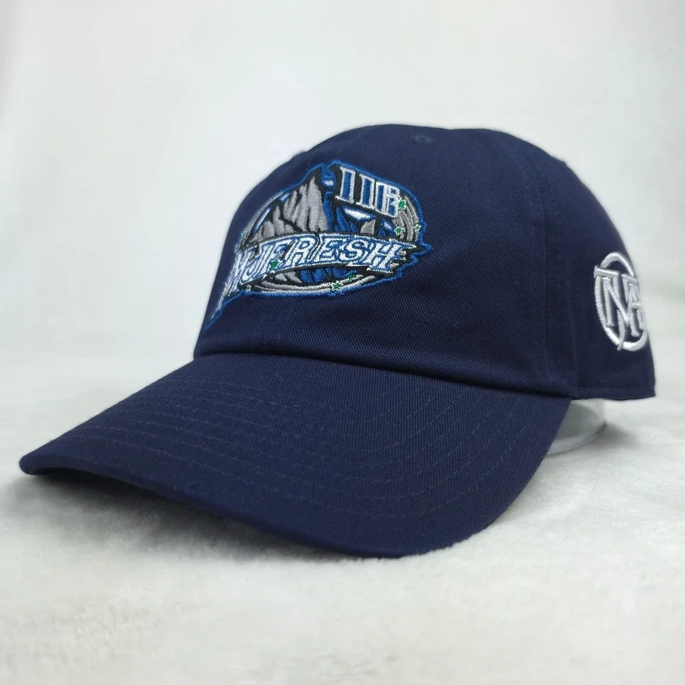MJ Fresh Gang Mitchell & Ness Dad Hat Cap Embroidery Logo Side Logo Navy New